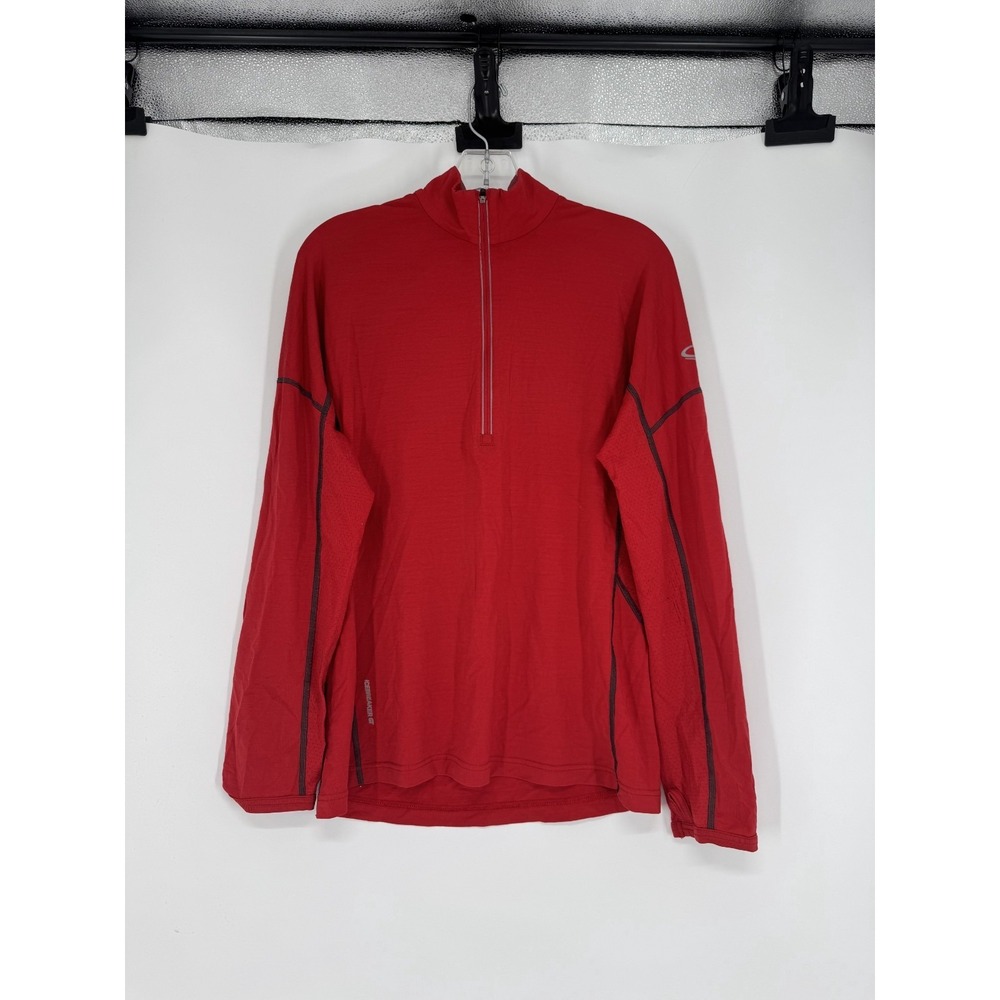 Icebreaker GT 200 Top Mens M Merino Wool Lightweight Quarter 1/4 Zip Pullover
